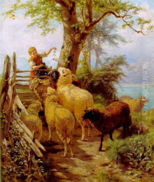 Ein Leckerbissen Oil Painting by Franz Xaver von Pausinger