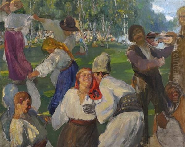 Wedding In Lvov Oil Painting by Fryderyk Pautsch