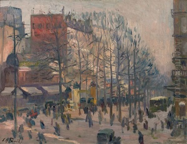 Vue Des Grands Boulevards Oil Painting by Elie Anatole Pavil