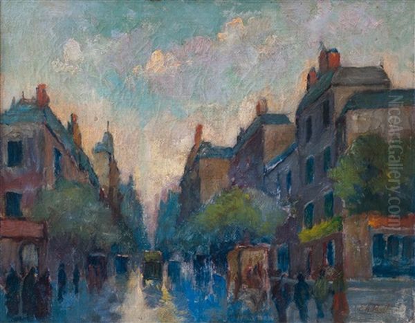 Calle De Paris Oil Painting by Elie Anatole Pavil