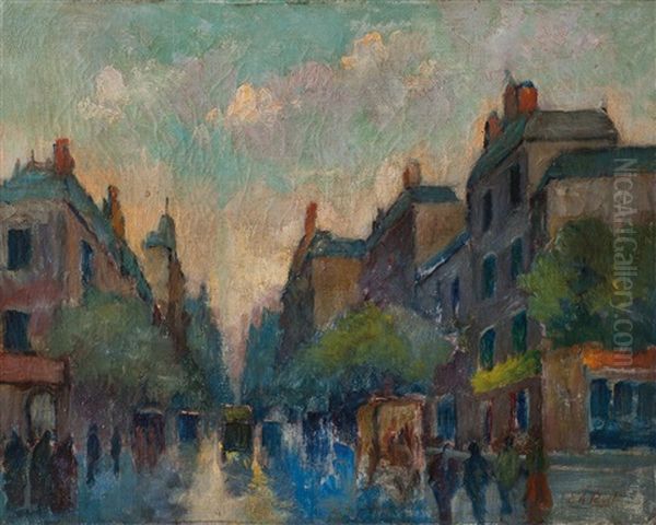 Calle De Paris Oil Painting by Elie Anatole Pavil