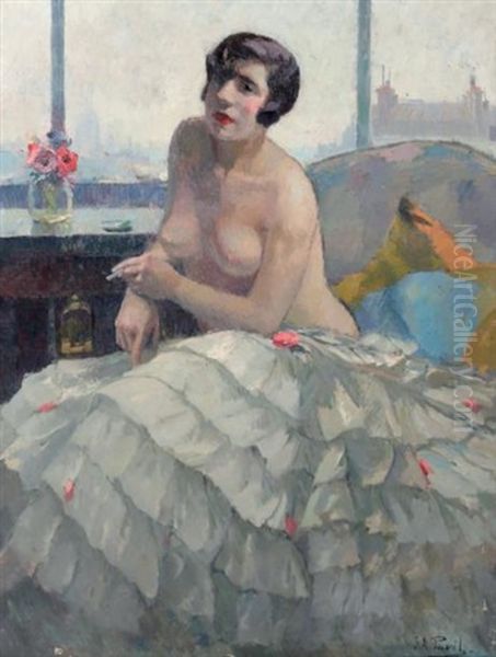 La Maison De La Danseuse Oil Painting by Elie Anatole Pavil