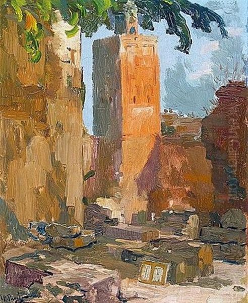 Le Minaret Oil Painting by Elie Anatole Pavil