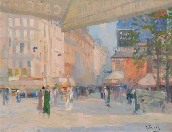 Pariser Strassenszene Oil Painting by Elie Anatole Pavil