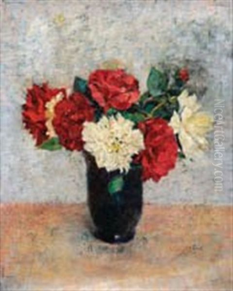 Bouquet De Pivoines Oil Painting by Elie Anatole Pavil