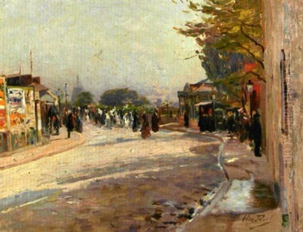 Sur Les Hauteurs De Montmartre Oil Painting by Elie Anatole Pavil