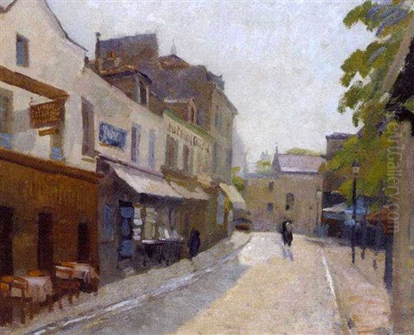 Promeneurs Sur La Place Du Tertre Oil Painting by Elie Anatole Pavil