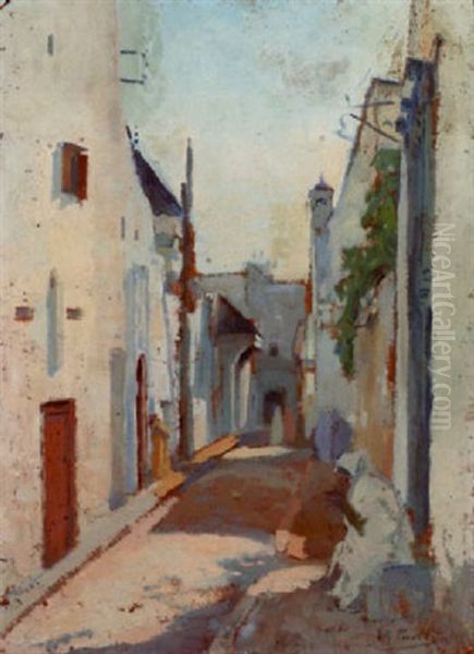 Une Rue De La Medina Oil Painting by Elie Anatole Pavil