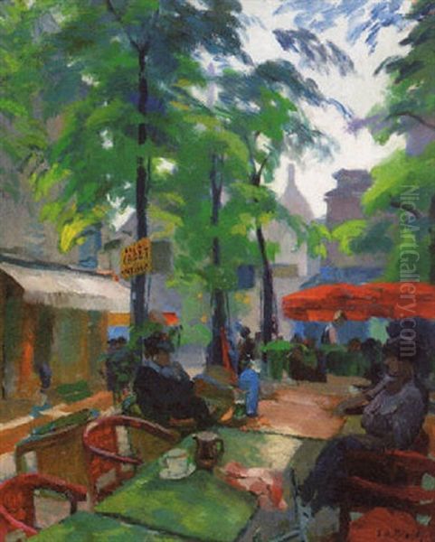 Place Du Teatre Oil Painting by Elie Anatole Pavil