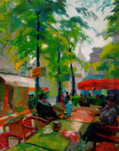 Place Du Teatre Oil Painting by Elie Anatole Pavil