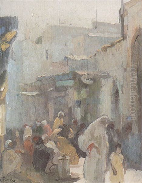 Dans Le Souk Oil Painting by Elie Anatole Pavil