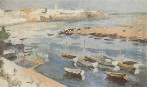 Le Fleuve A Rabat Oil Painting by Elie Anatole Pavil