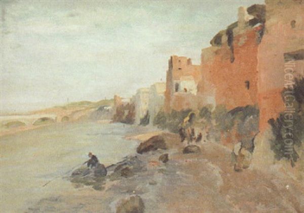 Les Remparts D'azemour Oil Painting by Elie Anatole Pavil