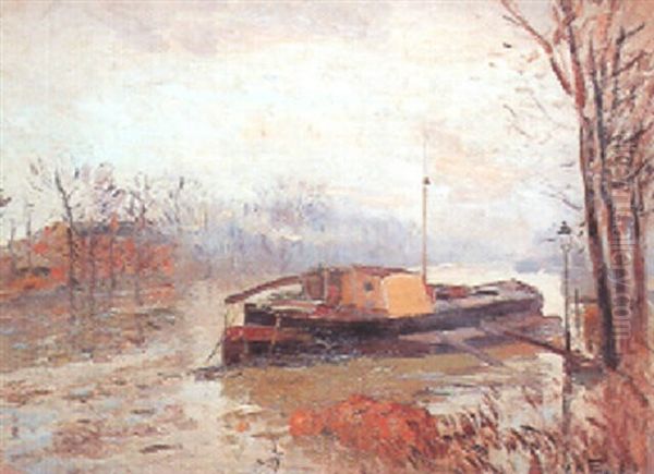 Les Inondations De La Seine Oil Painting by Elie Anatole Pavil