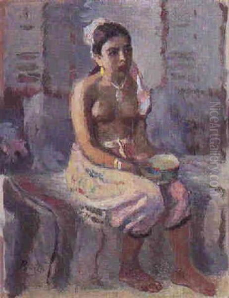 La Petite Sadia Oil Painting by Elie Anatole Pavil