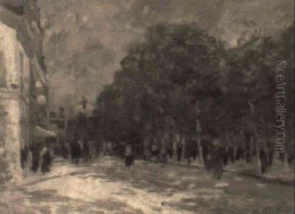 Apres Midi, Monmartre, Paris Oil Painting by Elie Anatole Pavil