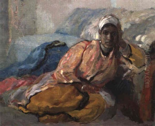 Mauresque Au Repos Oil Painting by Elie Anatole Pavil