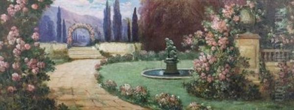 Formal Gardens Oil Painting by Vladimir Pavlosky