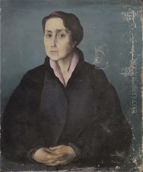 Portrait Of Danica Pavlovik, The Artist's Mother. Oil Painting by Milena Pavlovic Barili