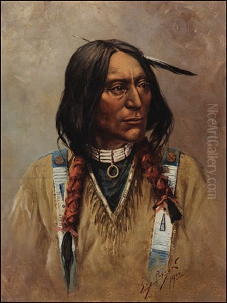 White Magpie, The Teton Orator Oil Painting by Edgar Samuel Paxson