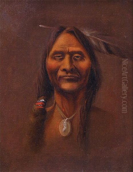 Indian Chief Oil Painting by Edgar Samuel Paxson