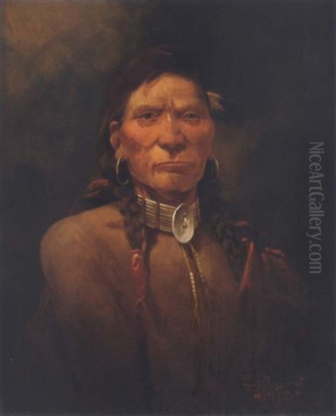 Chief Charlo Oil Painting by Edgar Samuel Paxson