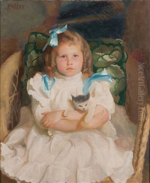 Portrait Of Ruth Gaston, Age 3 Oil Painting by William McGregor Paxton