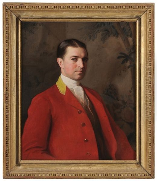 Portrait Of A Prominent Bostonian Gentleman In Riding 'pinks' Oil Painting by William McGregor Paxton