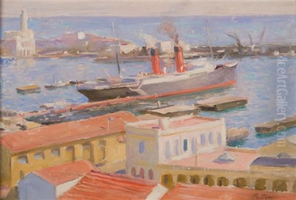 Harbor, Italy Oil Painting by William McGregor Paxton