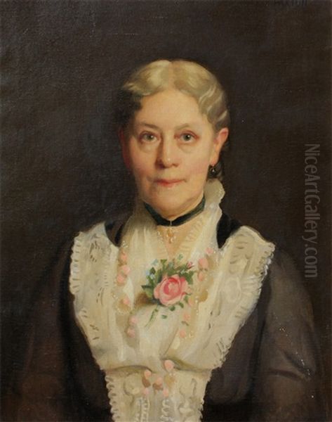 Portrait Of Mabel Fuller Blodgett (1869-1959) Oil Painting by William McGregor Paxton