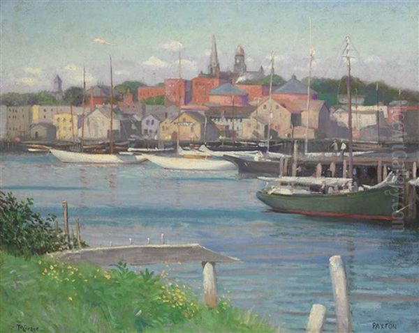 Gloucester Harbor Oil Painting by William McGregor Paxton