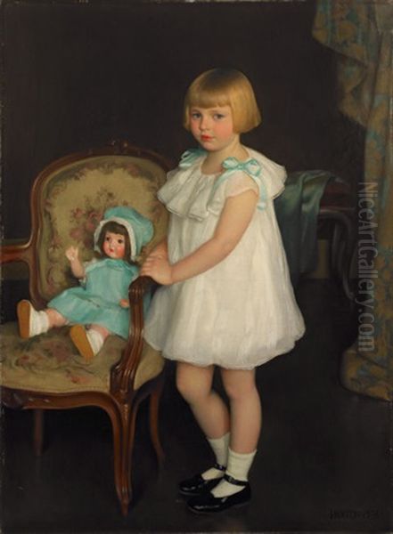 Portrait Of Eleanor Anne Schrafft Oil Painting by William McGregor Paxton