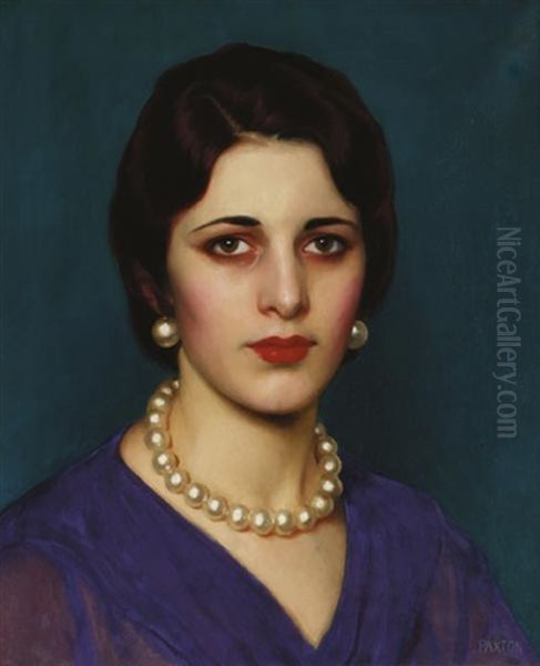 Portrait Of A Young Woman Oil Painting by William McGregor Paxton