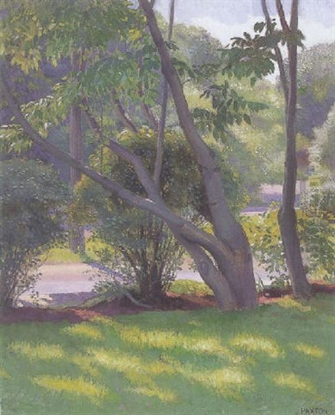 Lawn At Newton Oil Painting by William McGregor Paxton