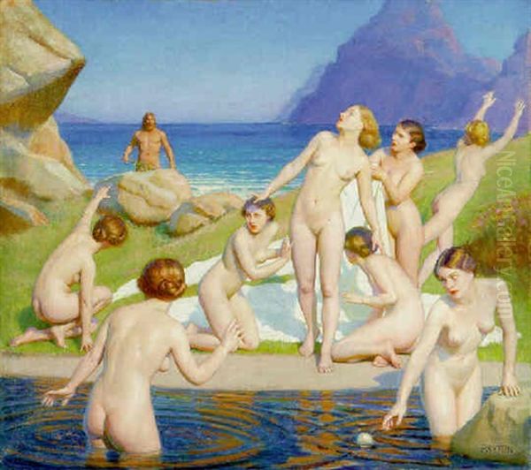 Nausicaa Oil Painting by William McGregor Paxton