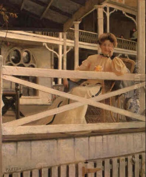 The White Veranda Oil Painting by William McGregor Paxton