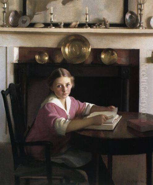 Portrait Of Elizabeth Blaney Oil Painting by William McGregor Paxton