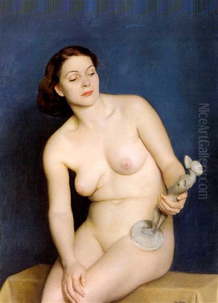 Nellie And Phryne Oil Painting by William McGregor Paxton