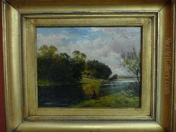 The Trent At Ingleby Oil Painting by David Payne