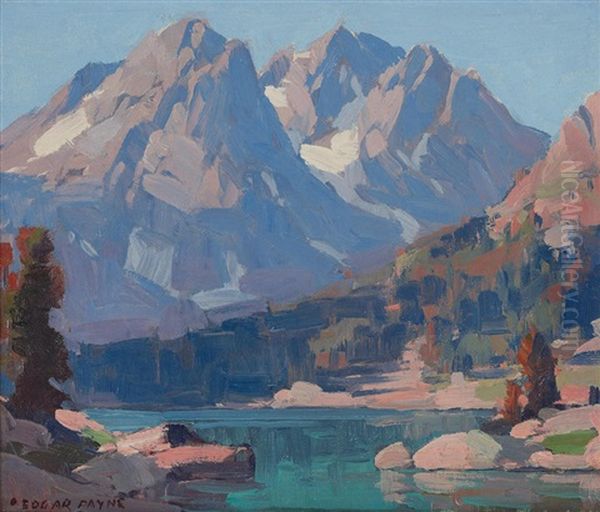 Teton Peaks Oil Painting by Edgar Alwin Payne