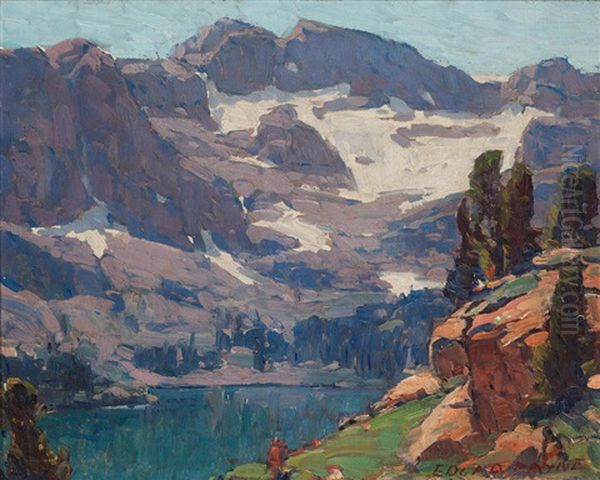 Sierra Lake (possibly June Lake) Oil Painting by Edgar Alwin Payne