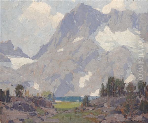 The Miner Peaks At Iceberg Lake Oil Painting by Edgar Alwin Payne