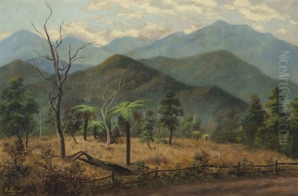 Dandenongs Oil Painting by George Edwards Peacock