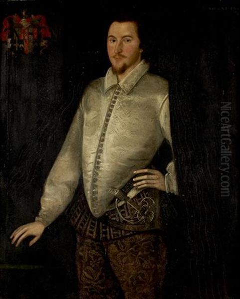 Portrait Of The First Viscount Of Kilmorey Oil Painting by Robert Peake the Elder