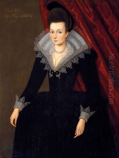 Portrait Of Eleanor Astley Oil Painting by Robert Peake the Elder