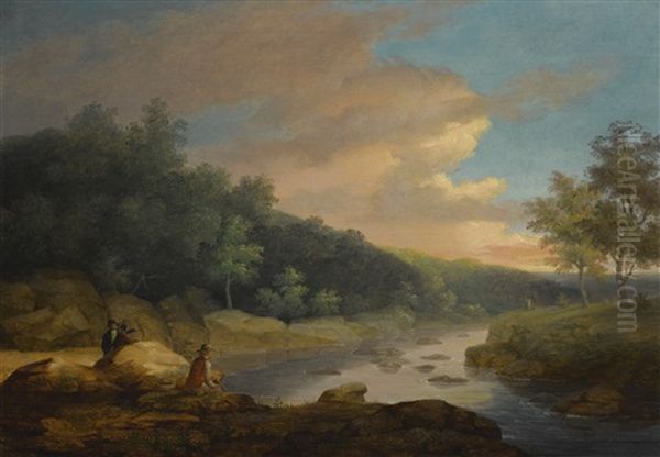 View On The Brandywine Oil Painting by James Peale Jr.