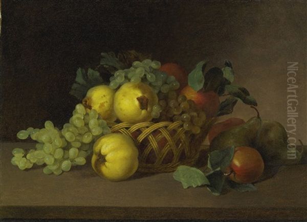 Still Life-quinces, Apples, Grapes, &c Oil Painting by James Peale Sr.