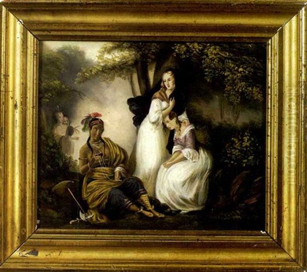 Painting Of Pocahontas (+ One With John Smith; Pair) Oil Painting by James Peale Sr.