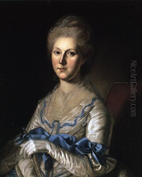 Portrait Of Mary Mcilvaine (mrs. Joseph Bloomfield) Oil Painting by Charles Willson Peale