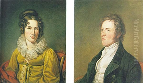 Portraits: Mr. And Mrs. Charles Linnaeus Peale Oil Painting by Charles Willson Peale